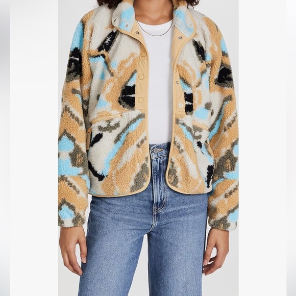 Free People Movement Rocky Ridge Sherpa Jacket Meadow Size Medium NWT - Picture 2 of 6